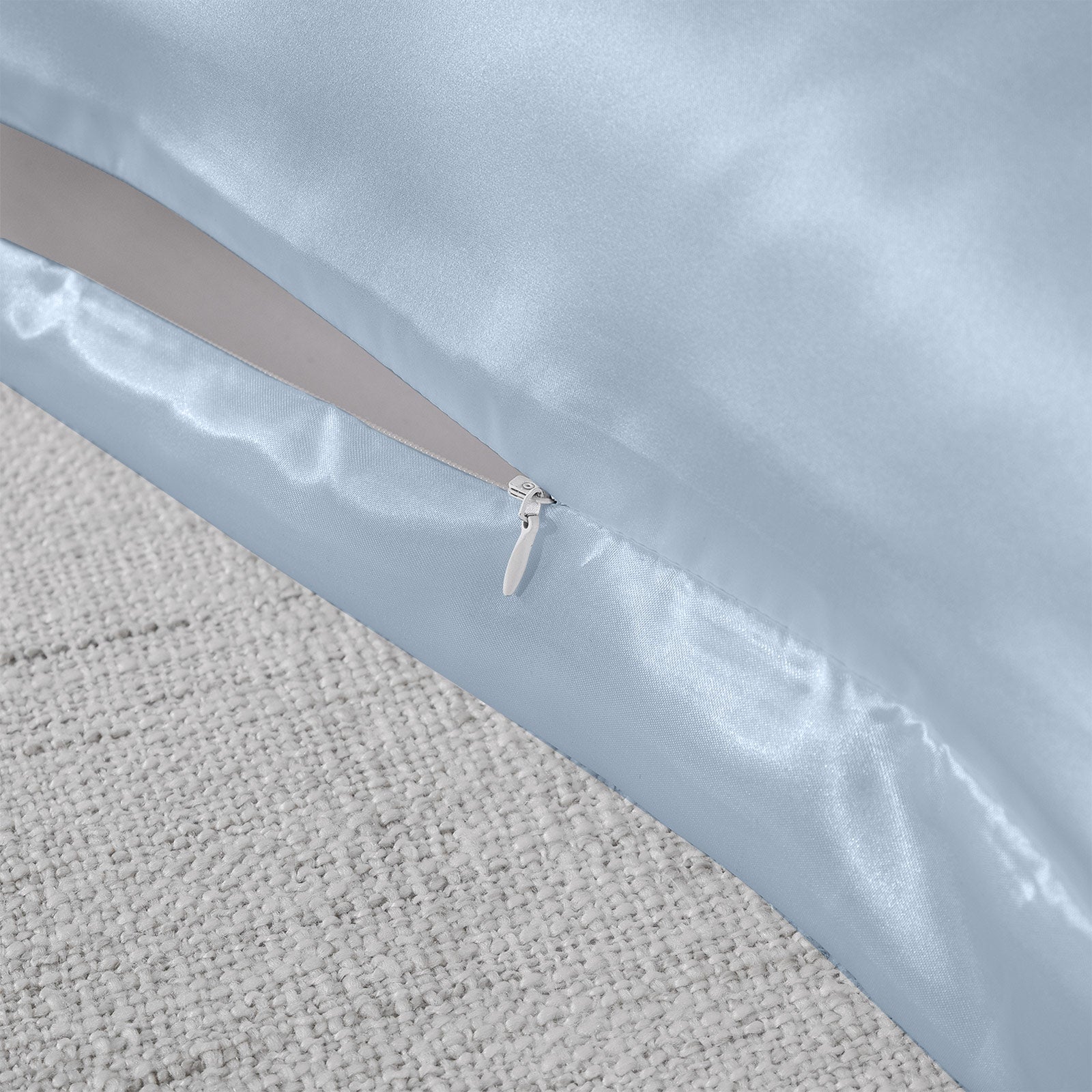 Royal Comfort Mulberry Soft Silk Hypoallergenic Pillowcase Twin Pack 51 x 76cm - Soft Blue-Pillowcases-PEROZ Accessories