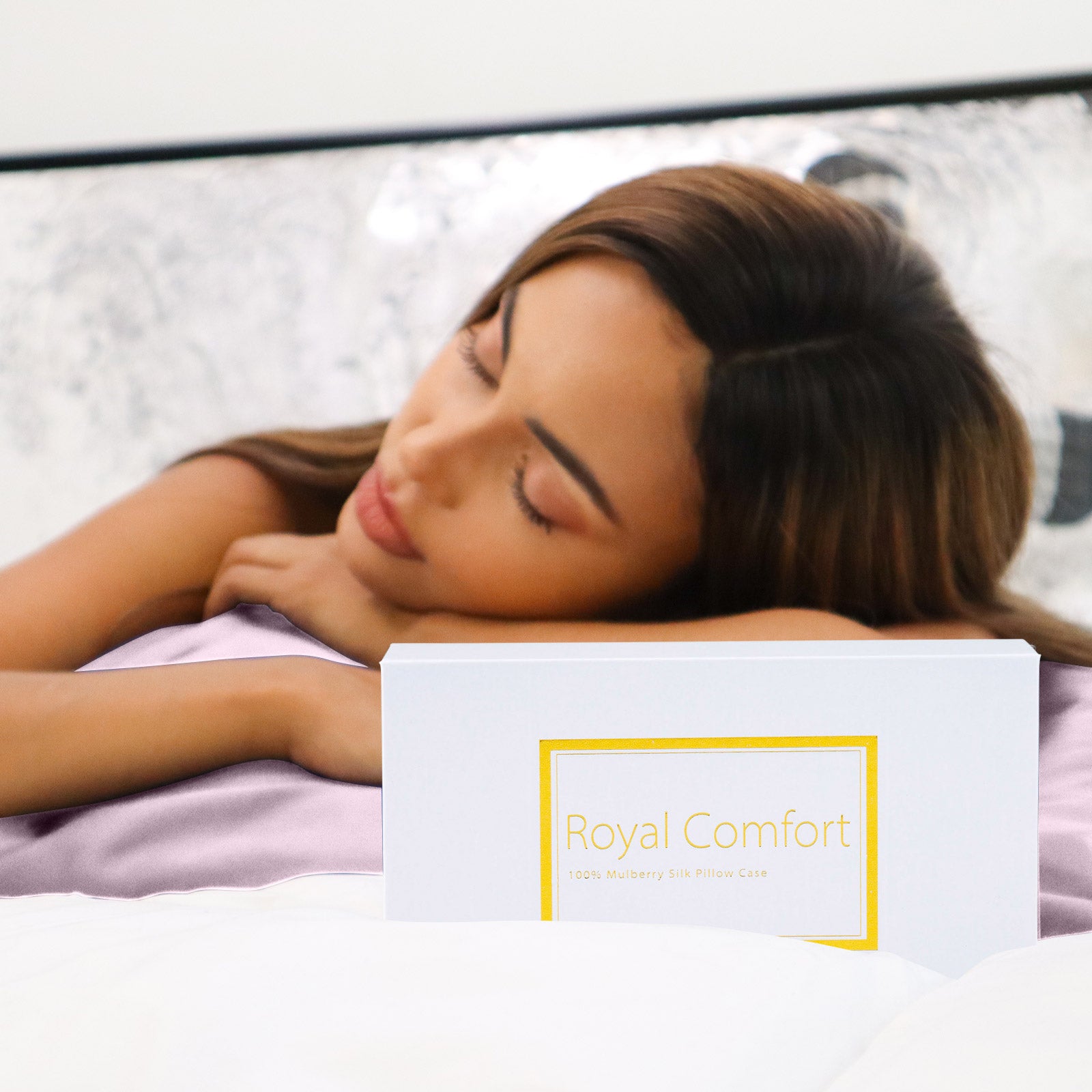 Royal Comfort Pure Silk Pillow Case 100% Mulberry Silk Hypoallergenic Pillowcase - Lilac-Pillowcases-PEROZ Accessories