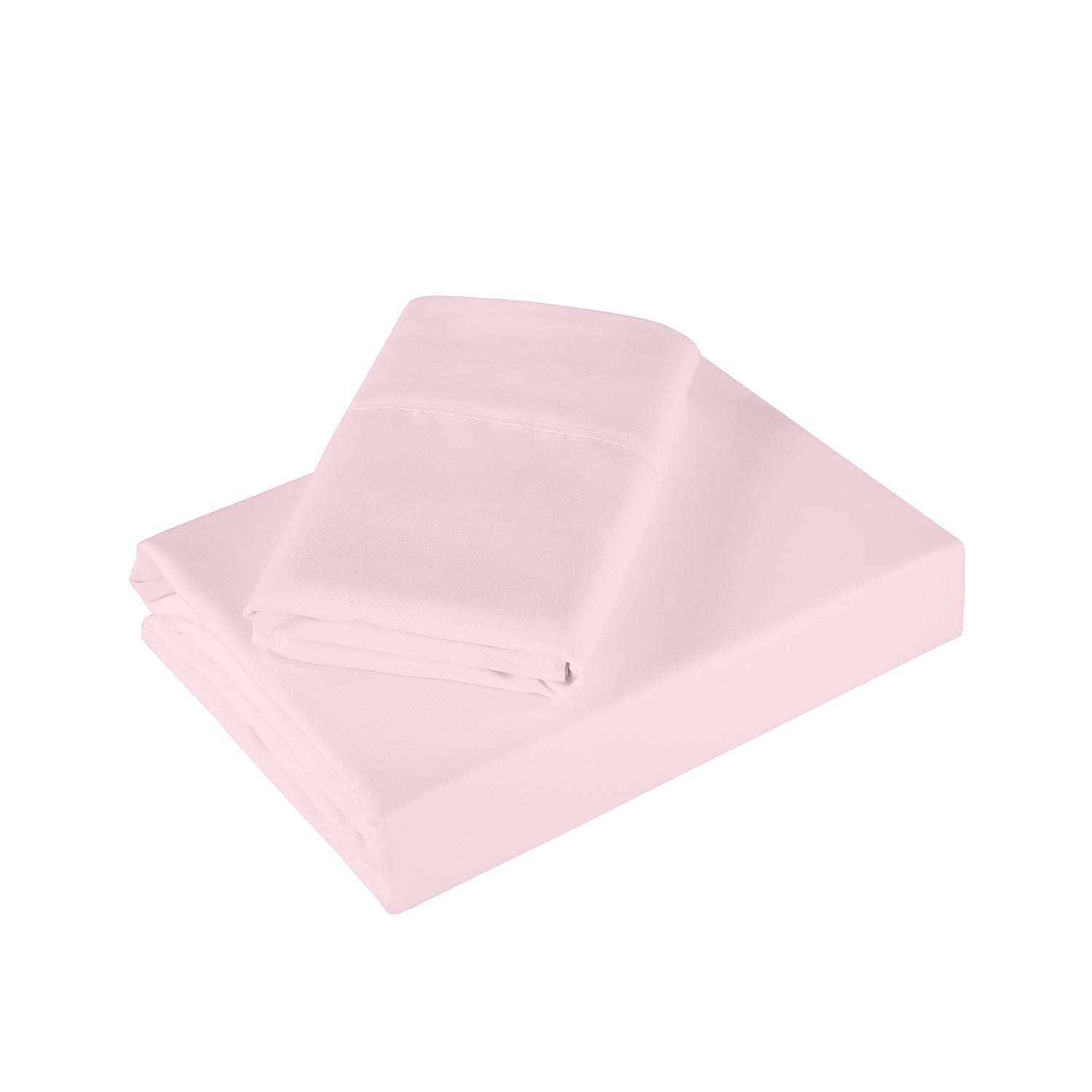 Royal Comfort 1200 Thread Count Sheet Set 4 Piece Ultra Soft Satin Weave Finish - King - Soft Pink-Bed Sheets-PEROZ Accessories