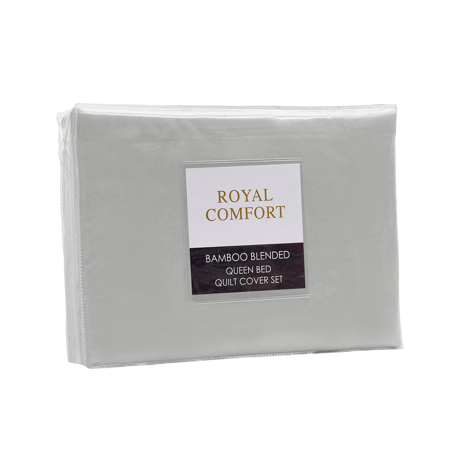 Royal Comfort Bamboo Blended Quilt Cover Set 1000TC Ultra Soft Luxury Bedding - Queen - Portland Grey-Home &amp; Garden &gt; Bedding-PEROZ Accessories