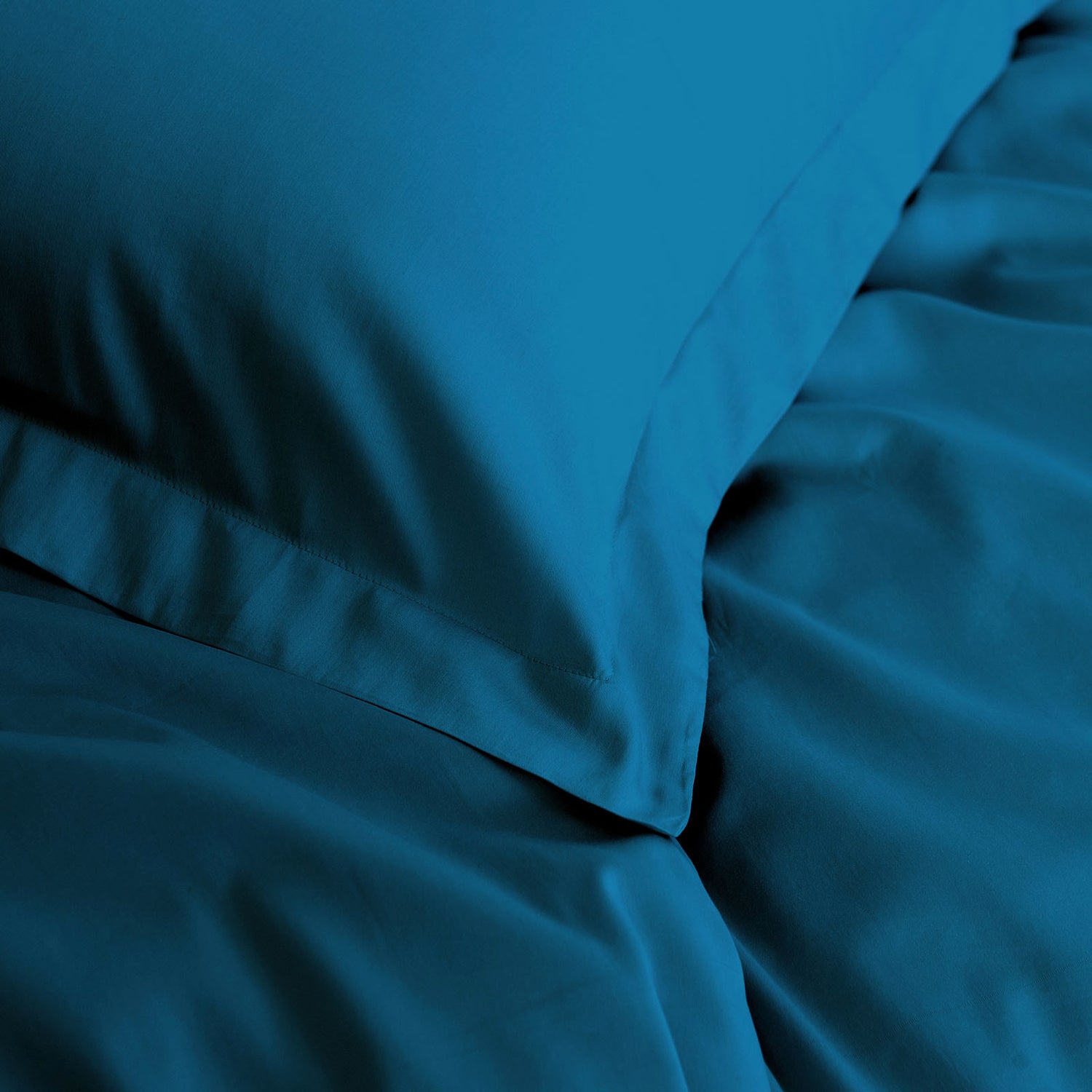 Balmain 1000 Thread Count Hotel Grade Bamboo Cotton Quilt Cover Pillowcases Set - King - Mineral Blue-Quilt Covers-PEROZ Accessories