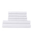 Royal Comfort 1500 Thread Count 6 Piece Cotton Rich Bedroom Collection Set - Queen - White-Home & Garden > Bedding-PEROZ Accessories