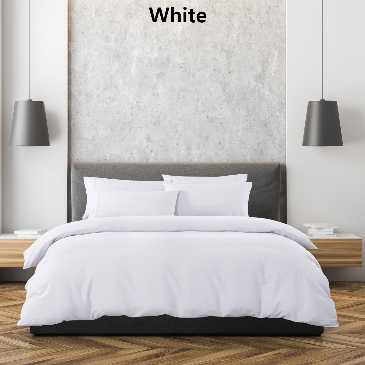 Royal Comfort 1500 Thread Count 6 Piece Cotton Rich Bedroom Collection Set - Queen - White-Home &amp; Garden &gt; Bedding-PEROZ Accessories