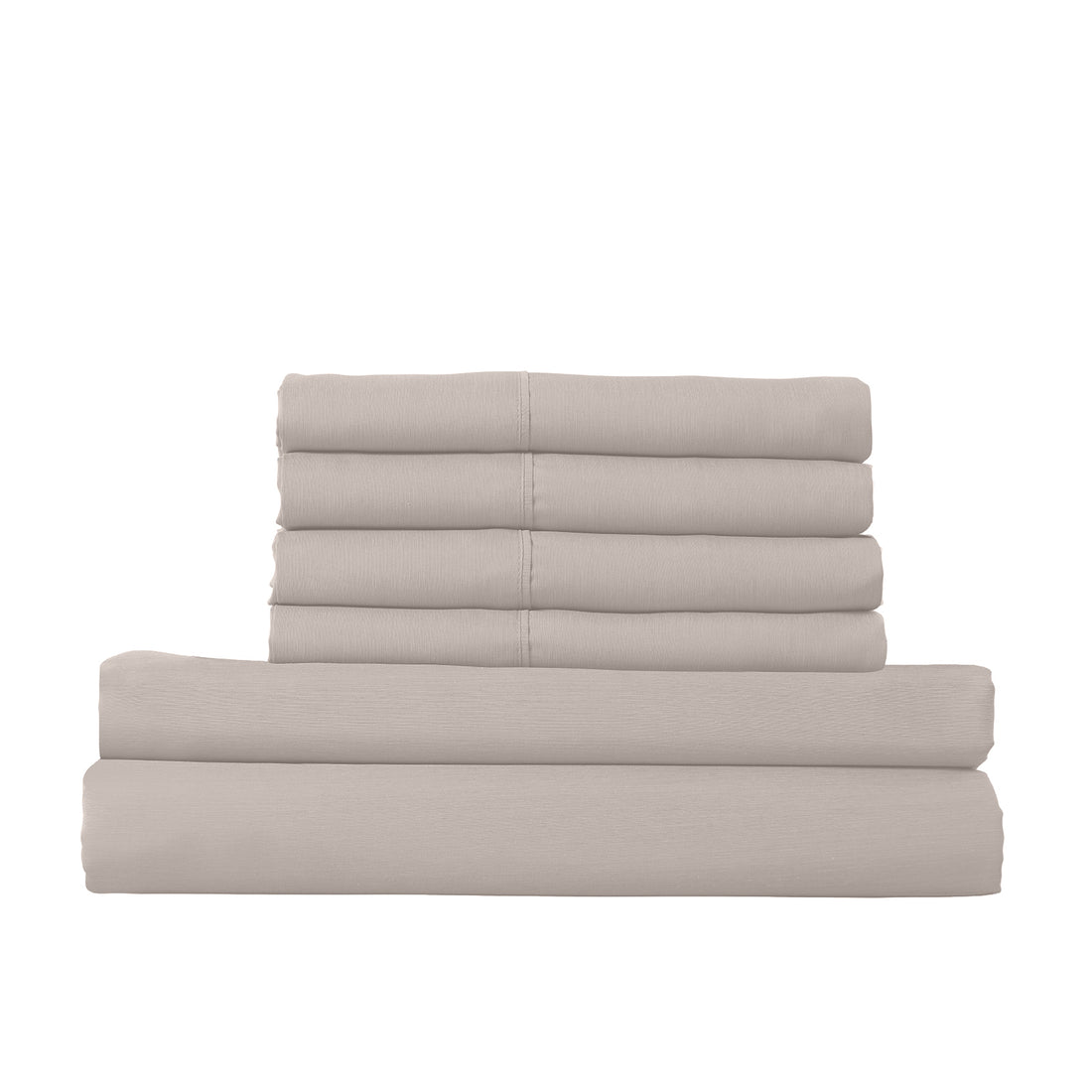 Royal Comfort 1500 Thread Count 6 Piece Cotton Rich Bedroom Collection Set - Queen - Stone-Home & Garden > Bedding-PEROZ Accessories