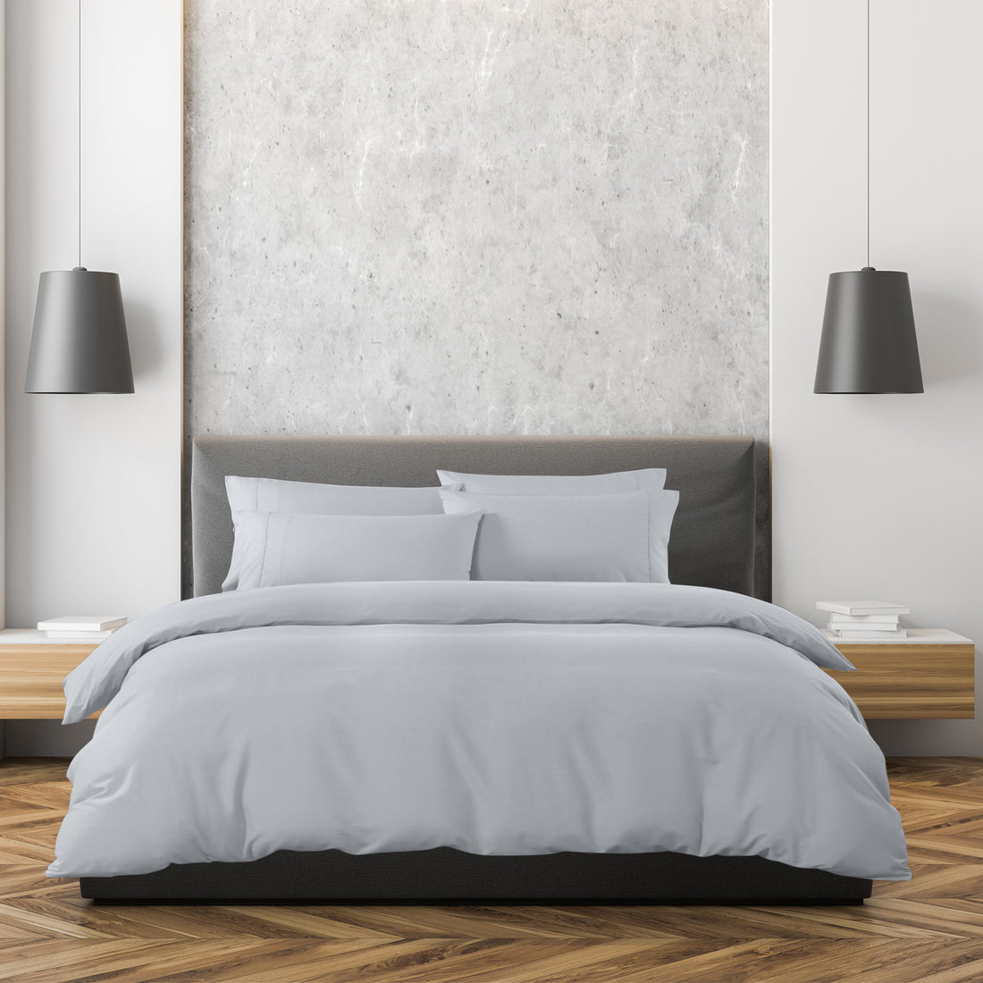 Royal Comfort 1500 Thread Count 6 Piece Cotton Rich Bedroom Collection Set - Queen - Indigo-Home & Garden > Bedding-PEROZ Accessories