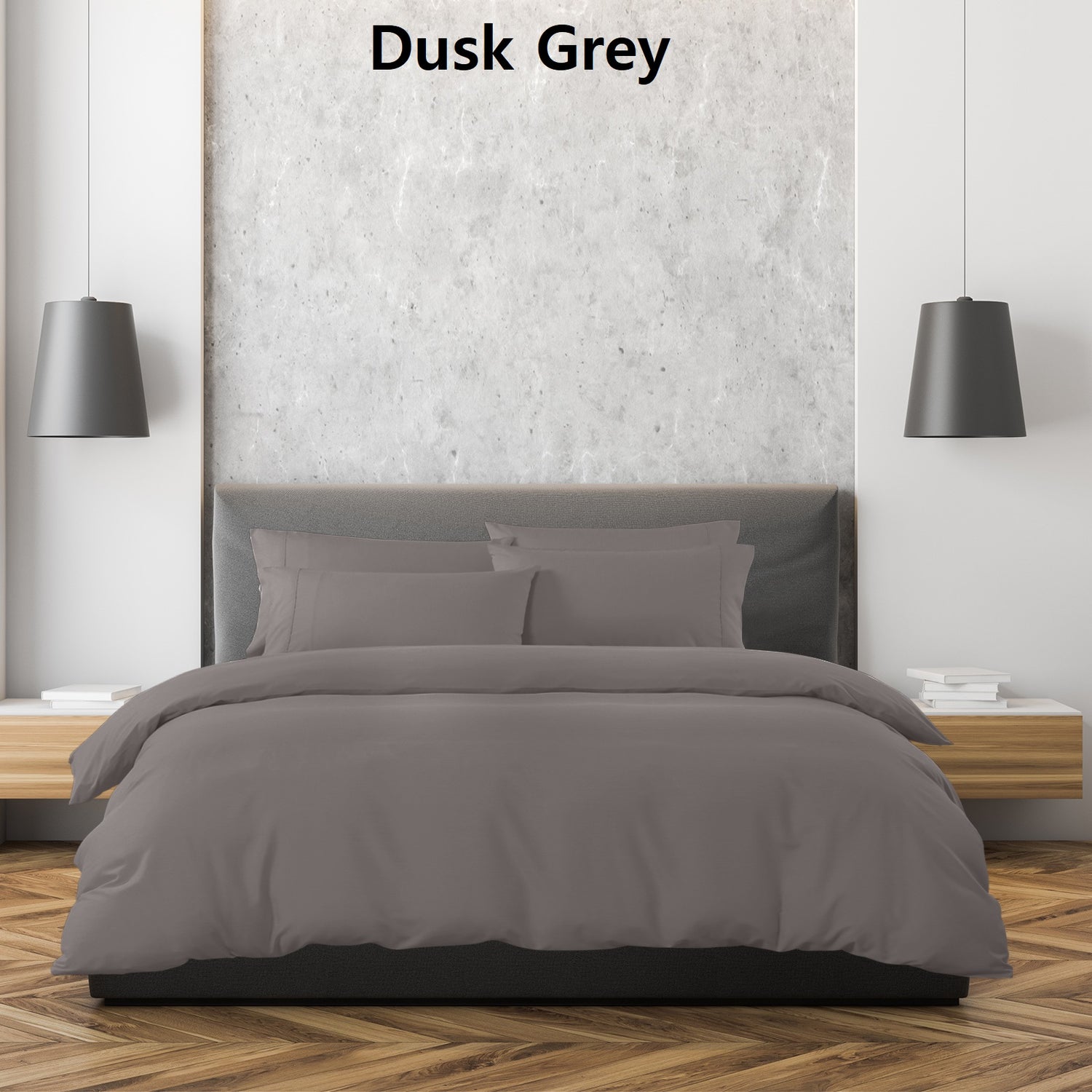 Royal Comfort 1500 Thread Count 6 Piece Cotton Rich Bedroom Collection Set - King - Dusk Grey-Home &amp; Garden &gt; Bedding-PEROZ Accessories