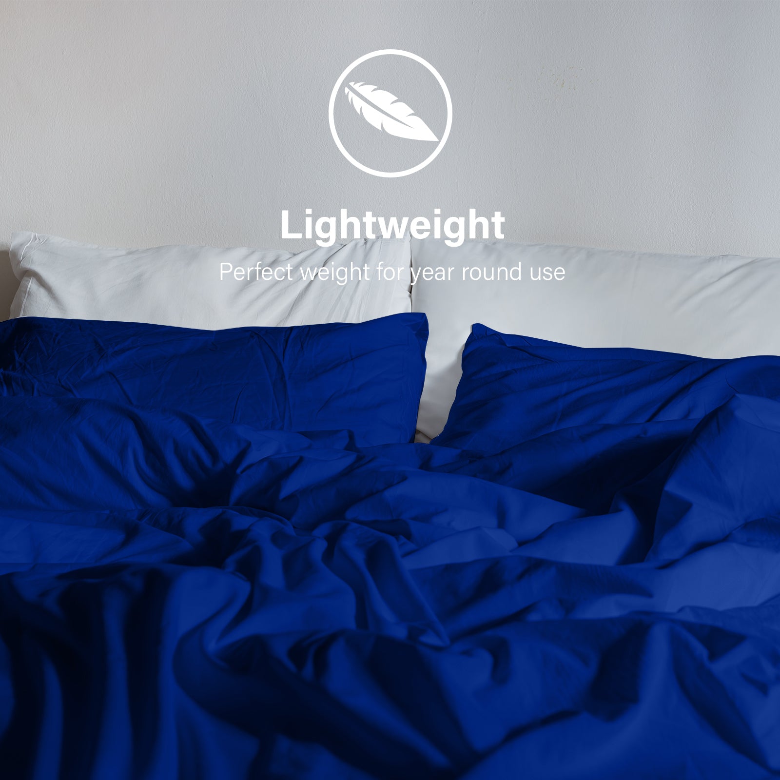 Royal Comfort Vintage Washed 100% Cotton Sheet Set Fitted Flat Sheet Pillowcases - Single - Royal Blue-Home &amp; Garden &gt; Bedding-PEROZ Accessories