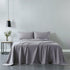 Royal Comfort Vintage Washed 100% Cotton Sheet Set Fitted Flat Sheet Pillowcases - Queen - Grey-Bed Sheets-PEROZ Accessories