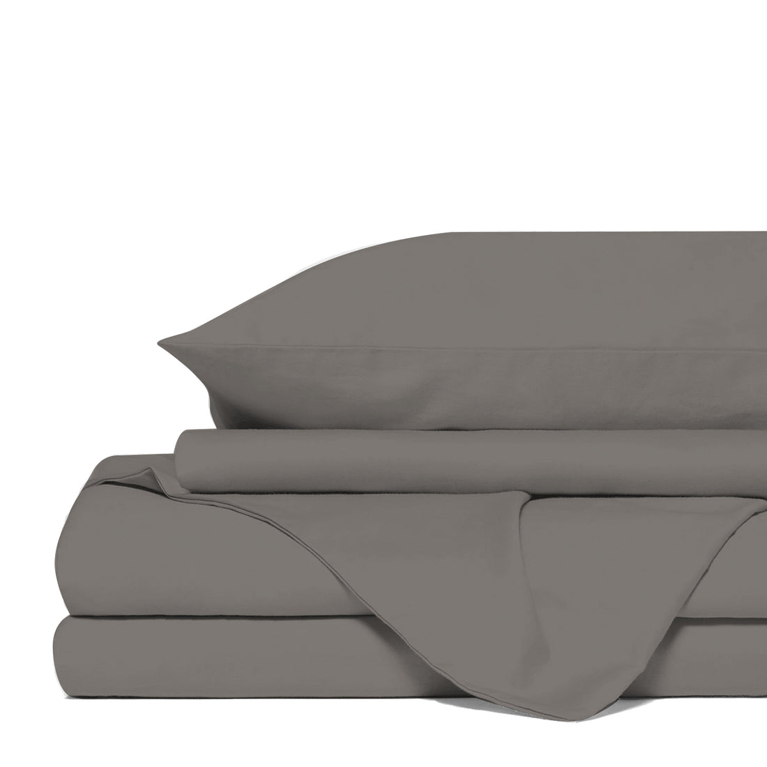 Royal Comfort 4 Piece 1500TC Sheet Set And Goose Feather Down Pillows 2 Pack Set - Double - Stone-Home &amp; Garden &gt; Bedding-PEROZ Accessories