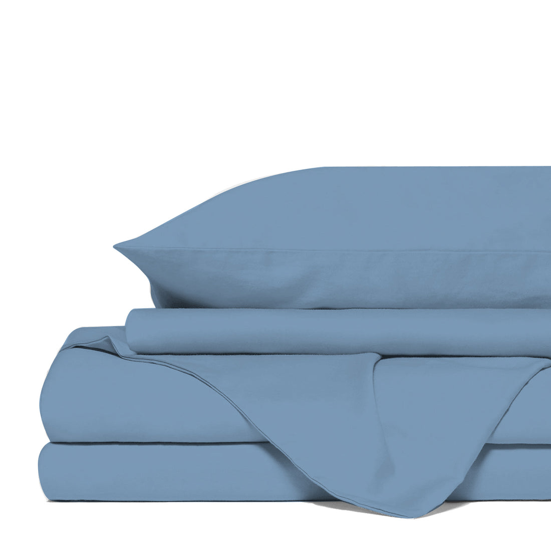 Royal Comfort 4 Piece 1500TC Sheet Set And Goose Feather Down Pillows 2 Pack Set - Queen - Indigo-Home &amp; Garden &gt; Bedding-PEROZ Accessories