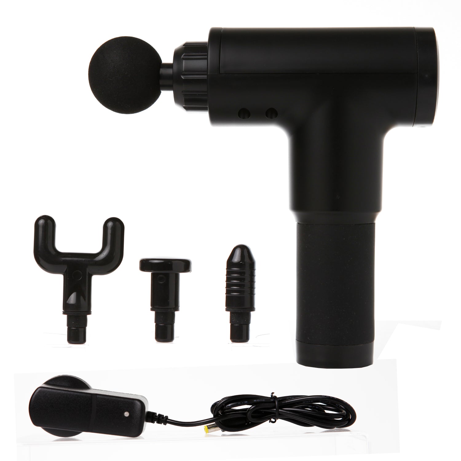 FitSmart LCD Display 6 Level Vibration Therapy Device Massage Gun Black-Massagers-PEROZ Accessories