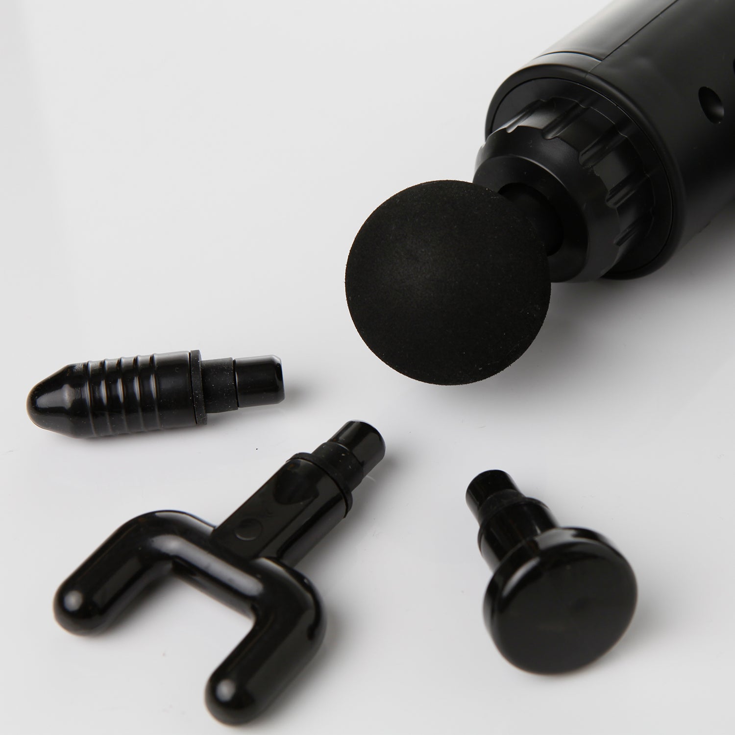 FitSmart LCD Display 6 Level Vibration Therapy Device Massage Gun Black-Massagers-PEROZ Accessories