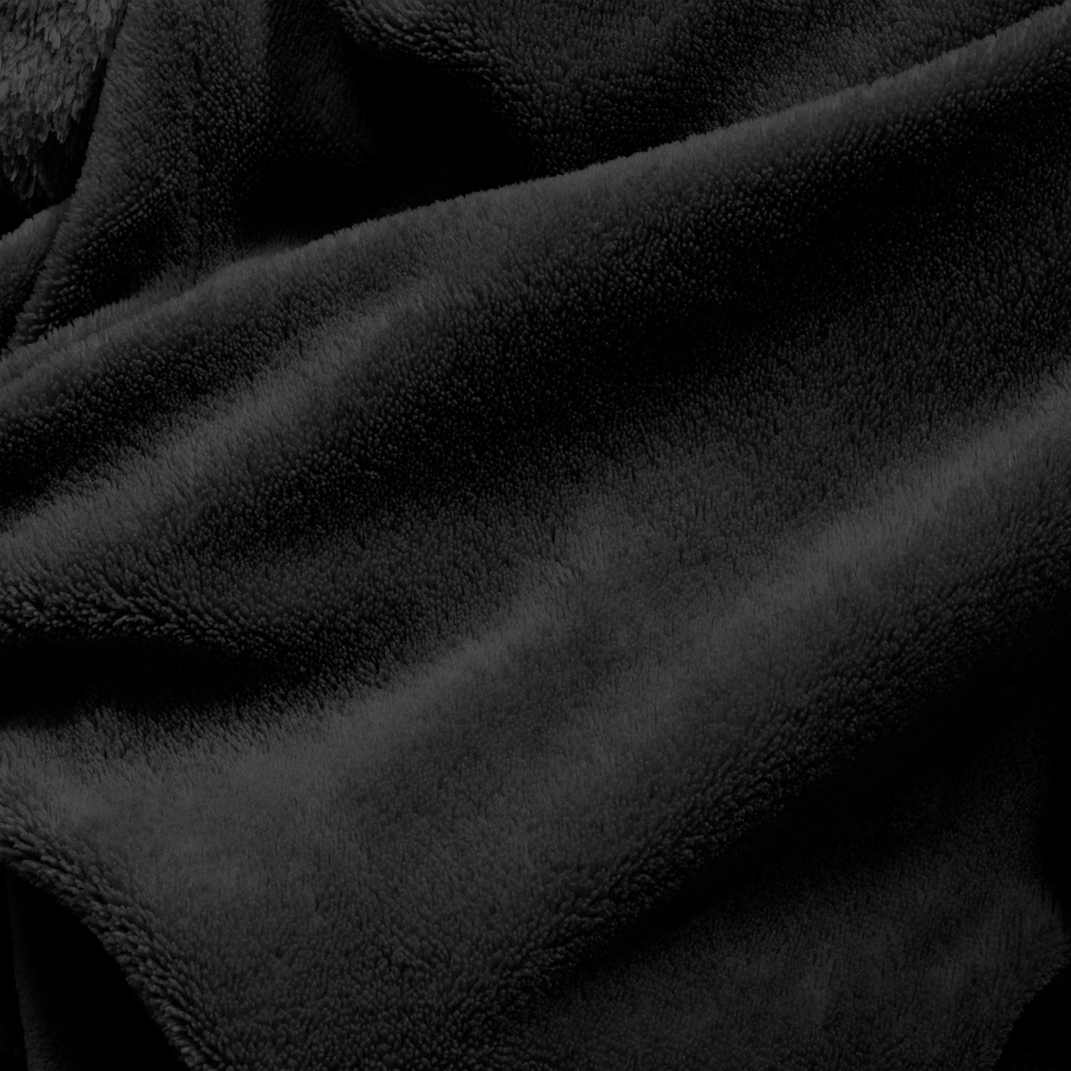 Royal Comfort Snug Hoodie Nightwear Super Soft Reversible Coral Fleece 750GSM - Black-Occasions &gt; Costumes-PEROZ Accessories