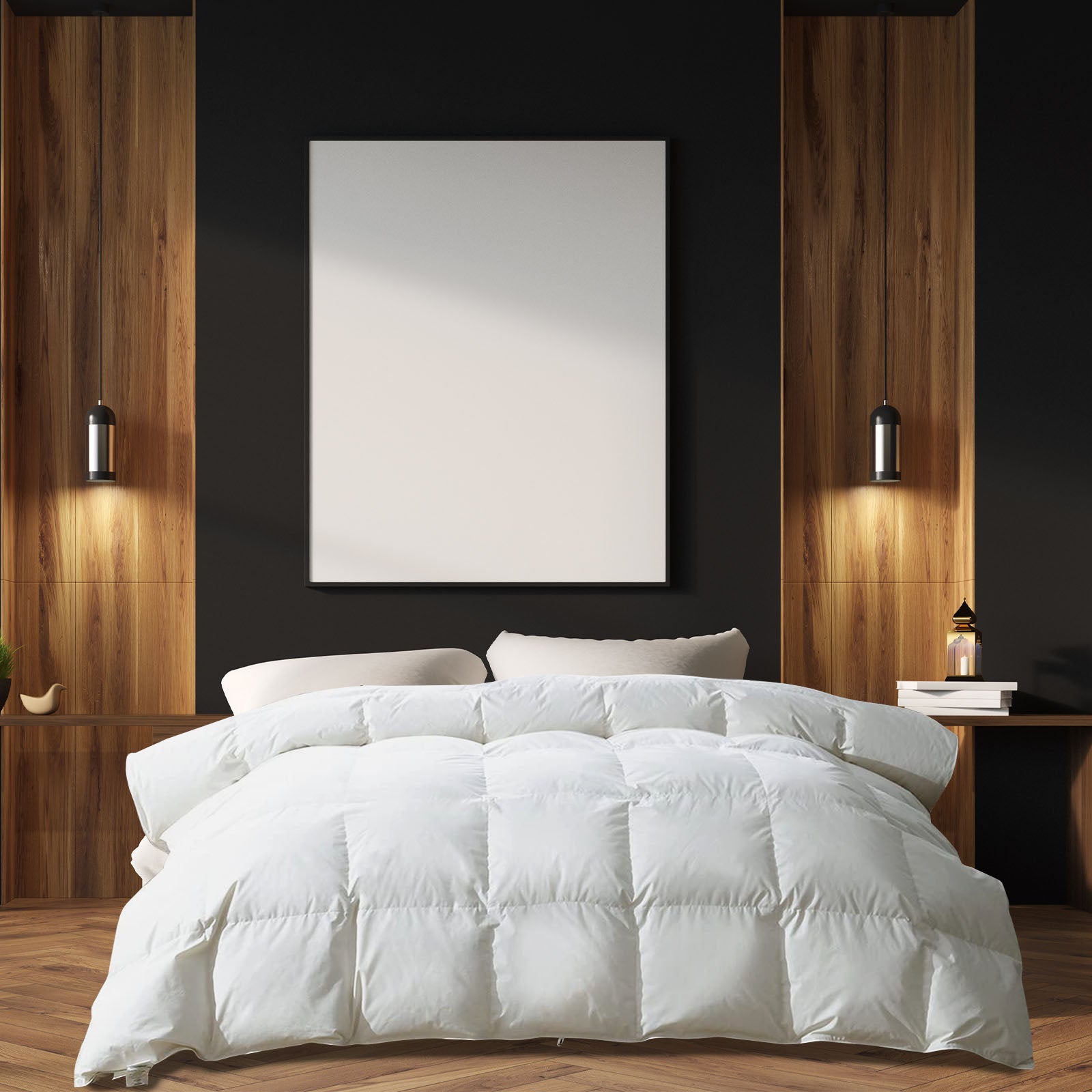 Royal Comfort Tencel Blend Quilt 300GSM Eco Friendly Breathable All Season - King - White-Home &amp; Garden &gt; Bedding-PEROZ Accessories