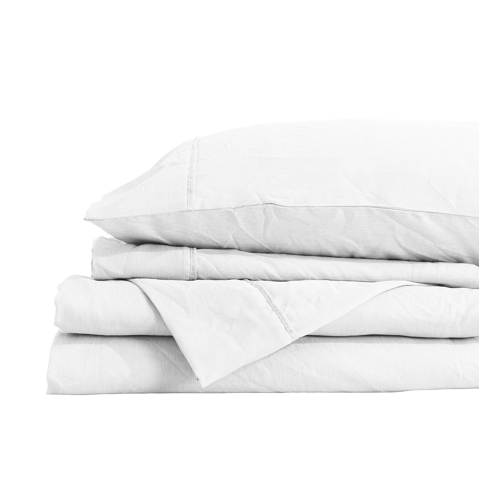 Royal Comfort Flax Linen Blend Sheet Set Bedding Luxury Breathable Ultra Soft - King - White-Home &amp; Garden &gt; Bedding-PEROZ Accessories