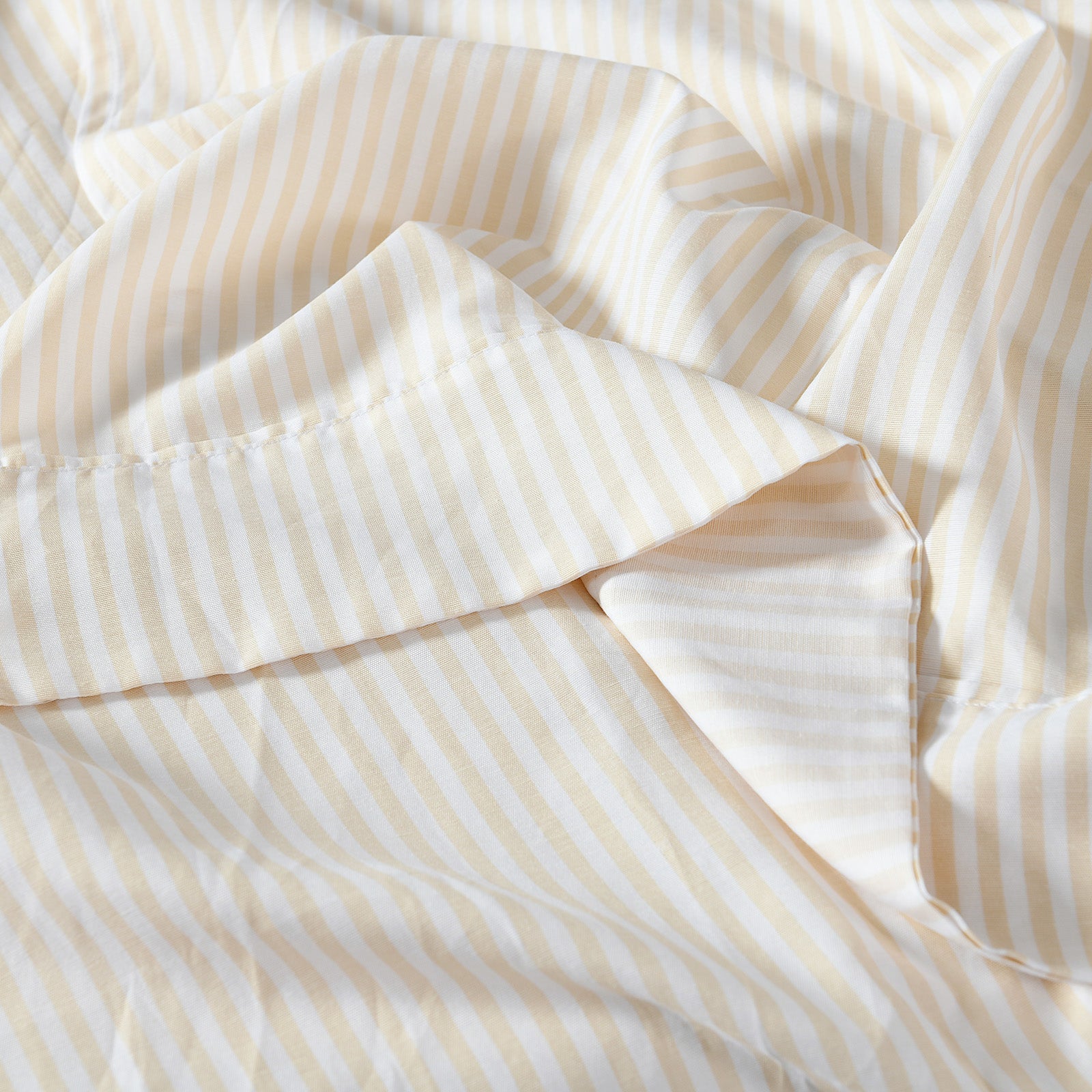 Royal Comfort Stripes Linen Blend Sheet Set Bedding Luxury Breathable Ultra Soft - Queen - Beige-Home &amp; Garden &gt; Bedding-PEROZ Accessories