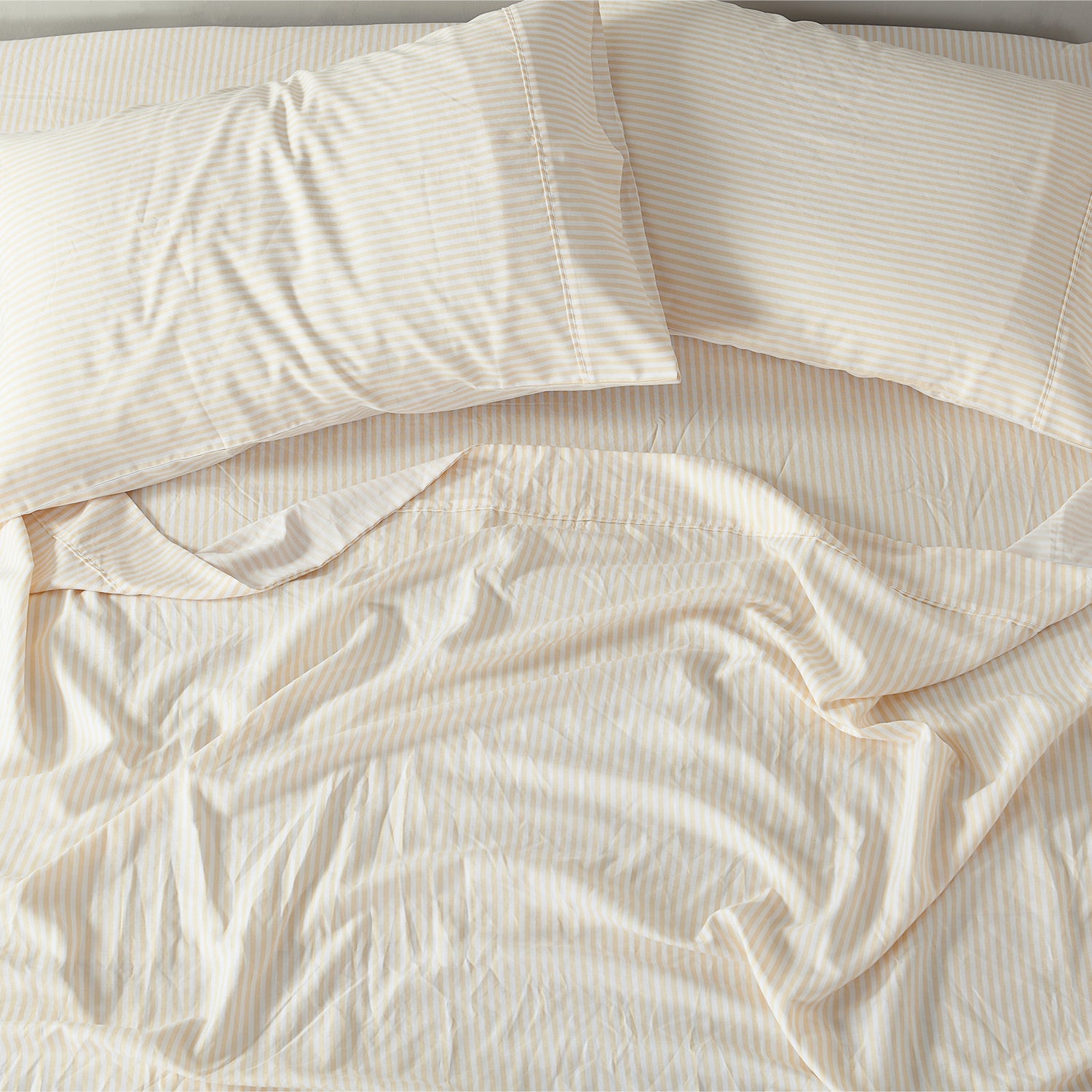 Royal Comfort Stripes Linen Blend Sheet Set Bedding Luxury Breathable Ultra Soft - King - Beige-Home &amp; Garden &gt; Bedding-PEROZ Accessories