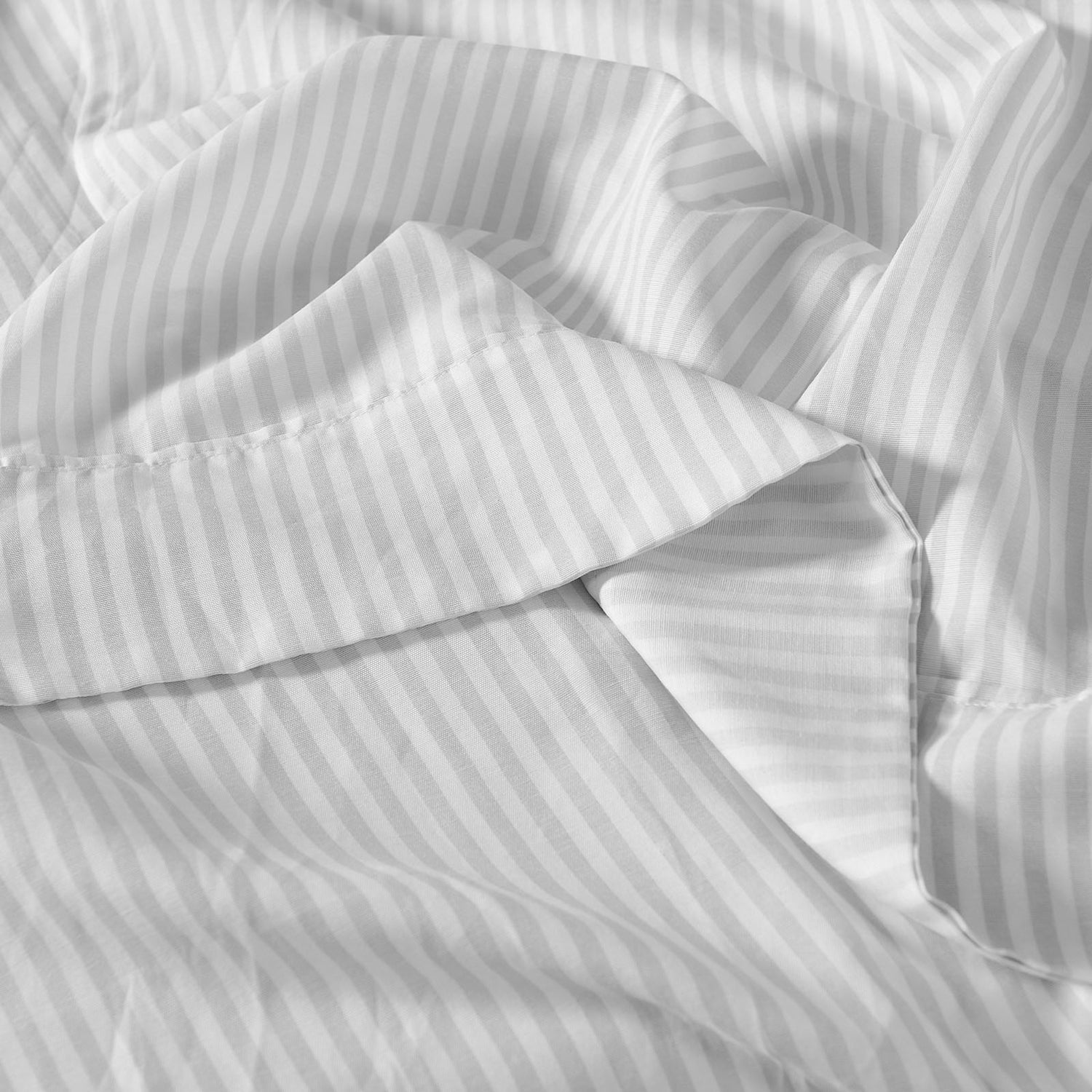 Royal Comfort Striped Flax Linen Blend Quilt Cover Set Soft Touch Bedding - Queen - Grey-Home &amp; Garden &gt; Bedding-PEROZ Accessories