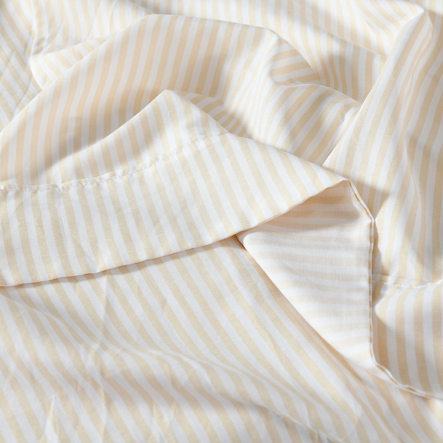 Royal Comfort Striped Flax Linen Blend Quilt Cover Set Soft Touch Bedding - King - Beige-Home &amp; Garden &gt; Bedding-PEROZ Accessories