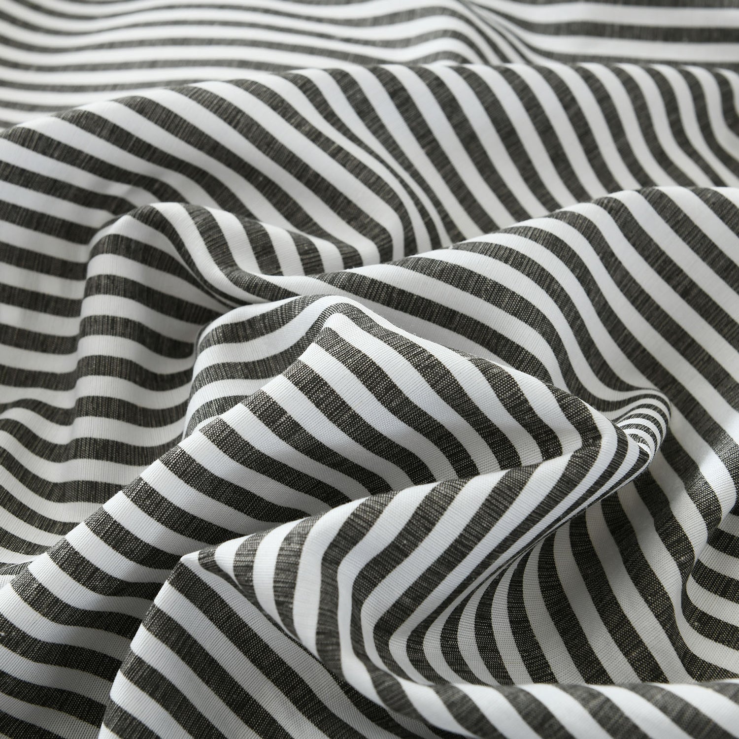 Royal Comfort Striped Flax Linen Blend Quilt Cover Set Soft Touch Bedding - King - Charcoal-Home &amp; Garden &gt; Bedding-PEROZ Accessories