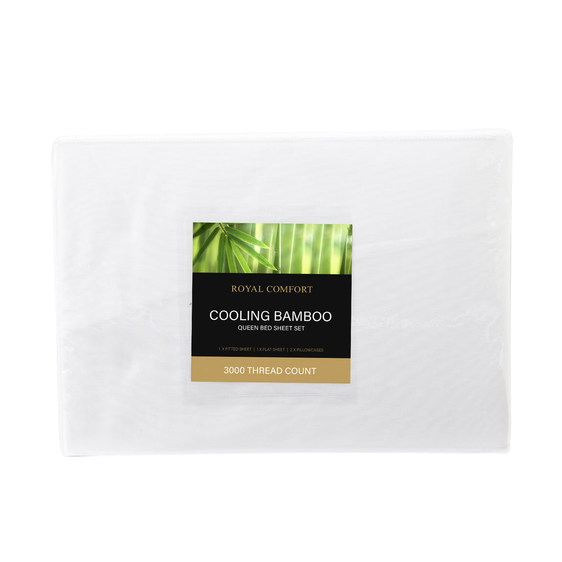 Royal Comfort 3000 Thread Count Bamboo Cooling Sheet Set - Queen - White-Home &amp; Garden &gt; Bedding-PEROZ Accessories