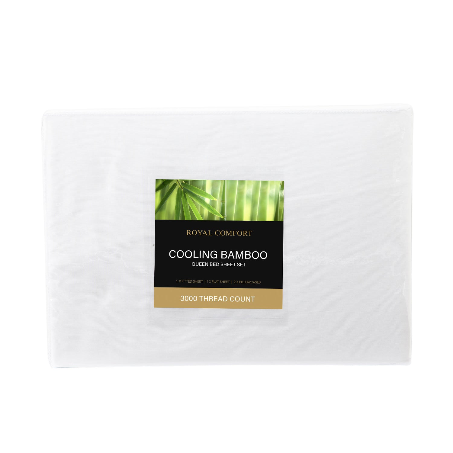 Royal Comfort 3000 Thread Count Bamboo Cooling Sheet Set - Queen - White-Home &amp; Garden &gt; Bedding-PEROZ Accessories