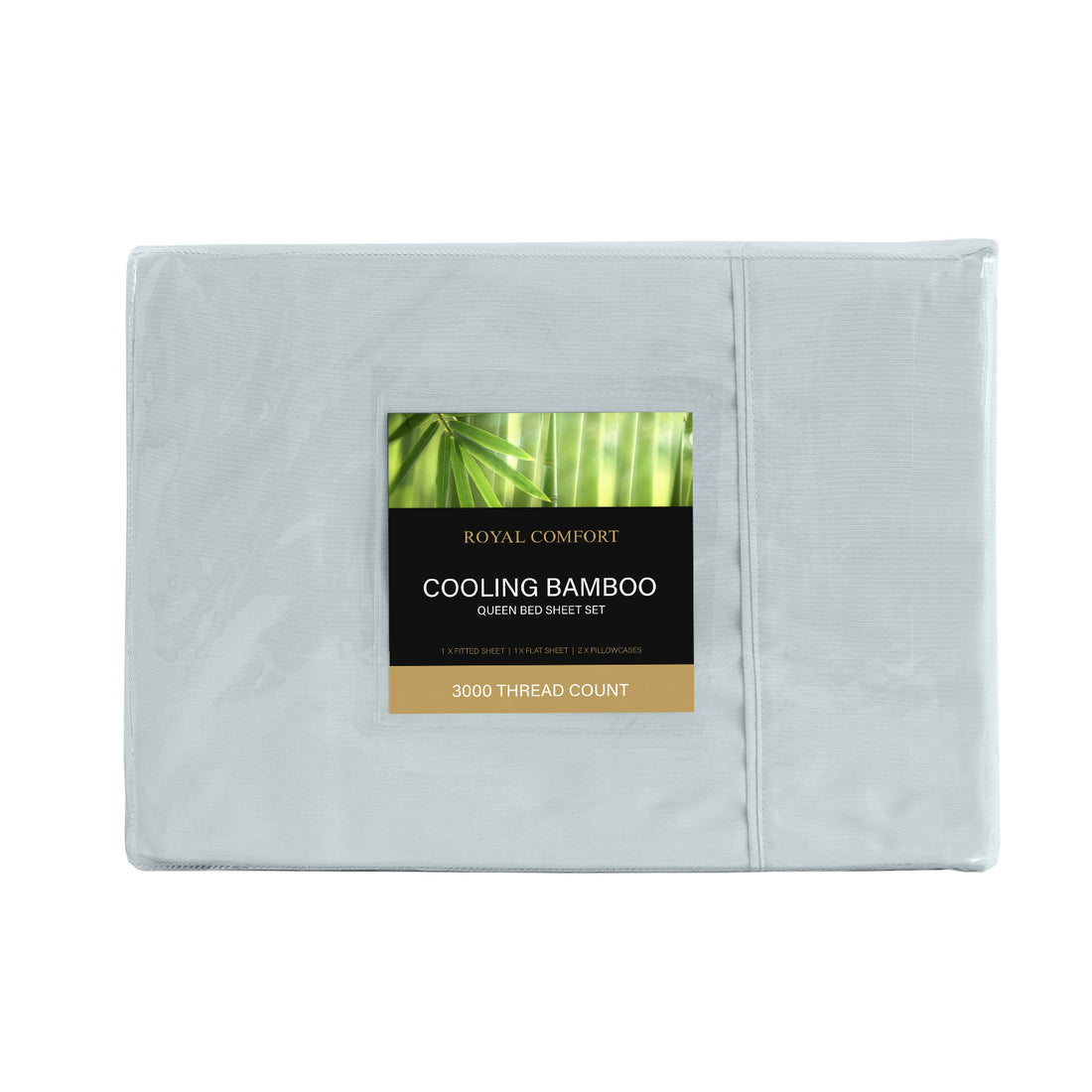 Royal Comfort 3000 Thread Count Bamboo Cooling Sheet Set - Queen - Aqua-Home &amp; Garden &gt; Bedding-PEROZ Accessories
