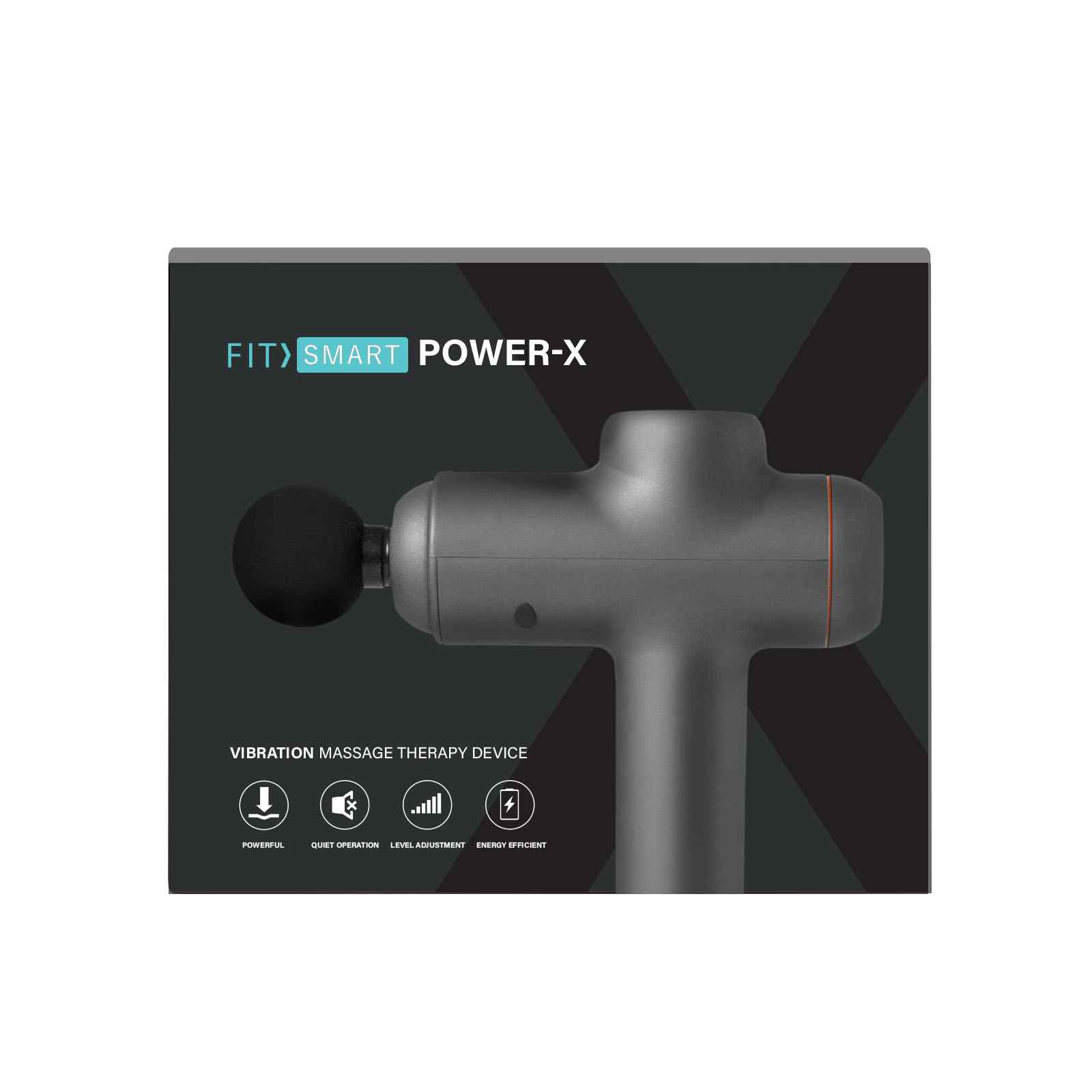 FitSmart LED Touch Screen POWER-X Vibration Therapy Device Massage Gun Grey-Massagers-PEROZ Accessories