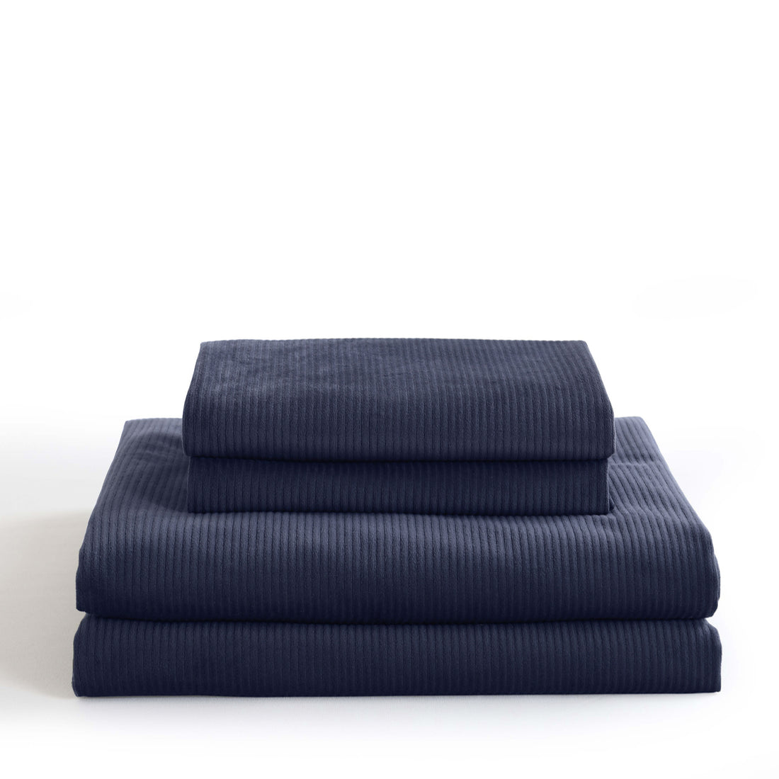 Royal Comfort Velvet Corduroy Quilt Cover Set Super Soft Luxurious Warmth - Queen - Navy-Home &amp; Garden &gt; Bedding-PEROZ Accessories