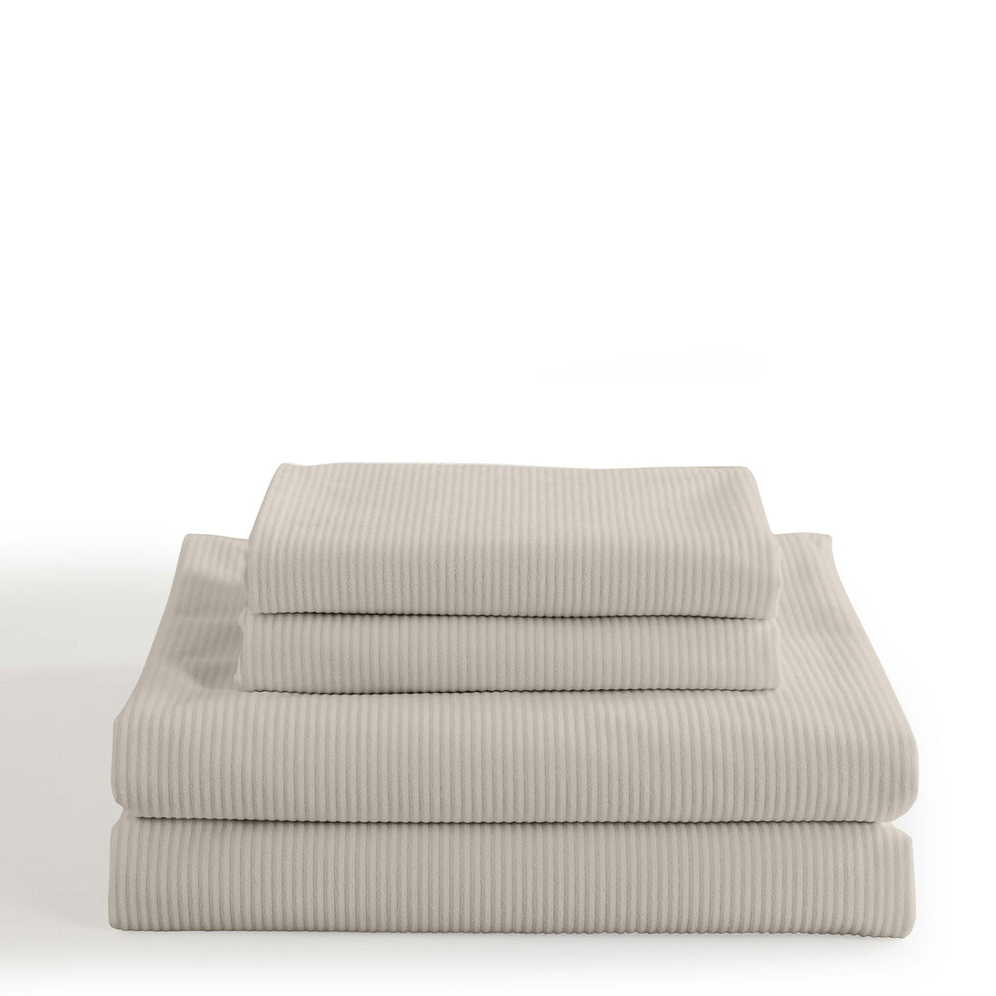 Royal Comfort Velvet Corduroy Quilt Cover Set Super Soft Luxurious Warmth - King - Beige-Home &amp; Garden &gt; Bedding-PEROZ Accessories