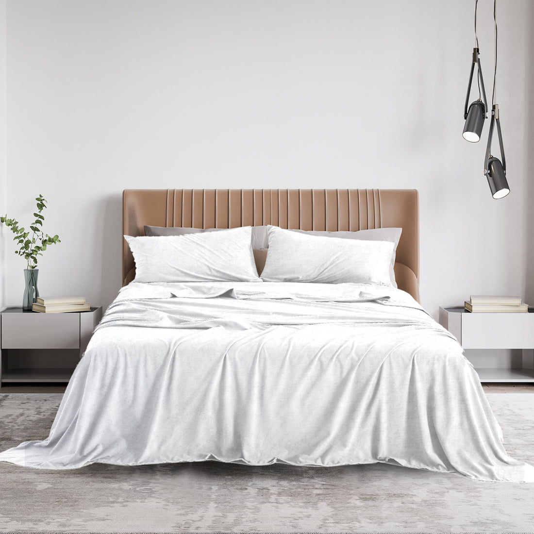 Royal Comfort Polar Fleece Flannel Sheet Set Ultra Soft Plush Cozy - Single - White-Bed Sheets-PEROZ Accessories