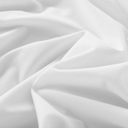 Royal Comfort Polar Fleece Flannel Sheet Set Ultra Soft Plush Cozy - Single - White-Bed Sheets-PEROZ Accessories