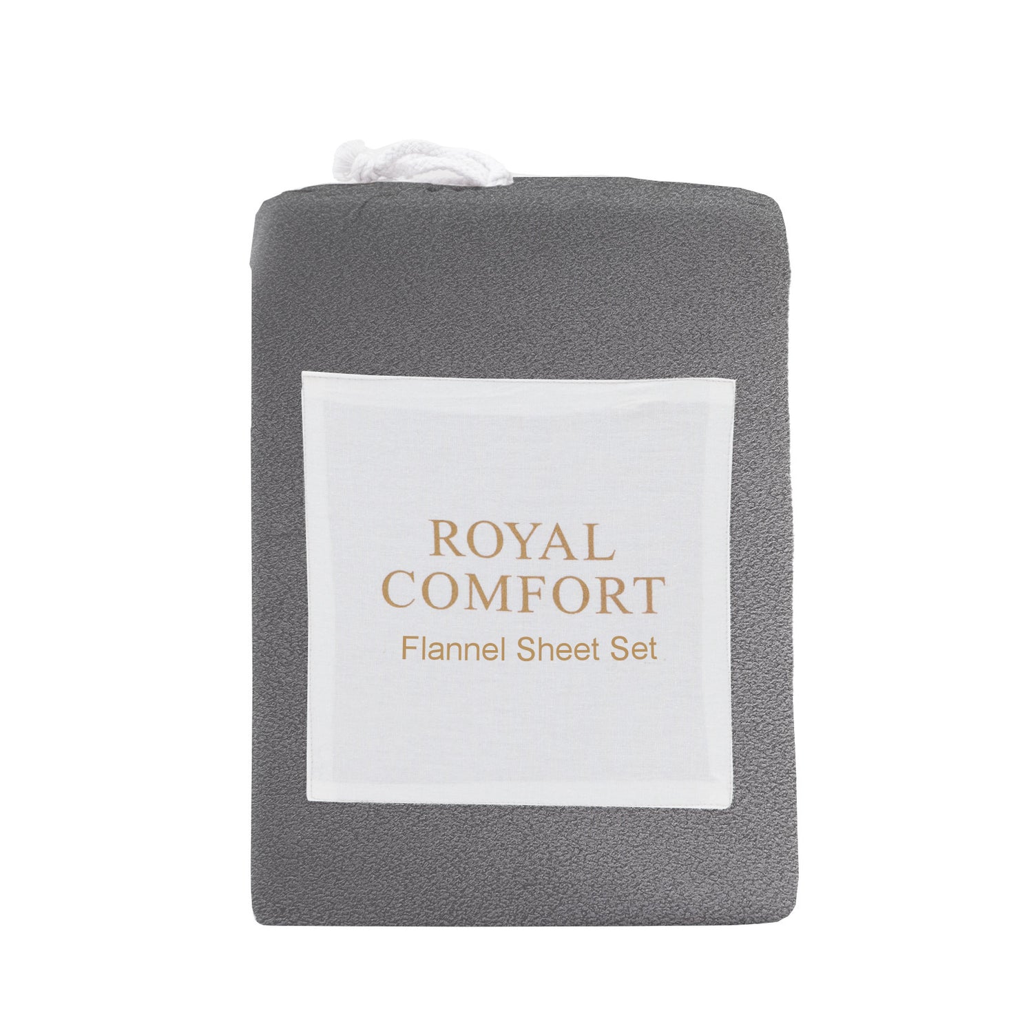 Royal Comfort Polar Fleece Flannel Sheet Set Ultra Soft Plush Cozy - Single - Charcoal-Bed Sheets-PEROZ Accessories
