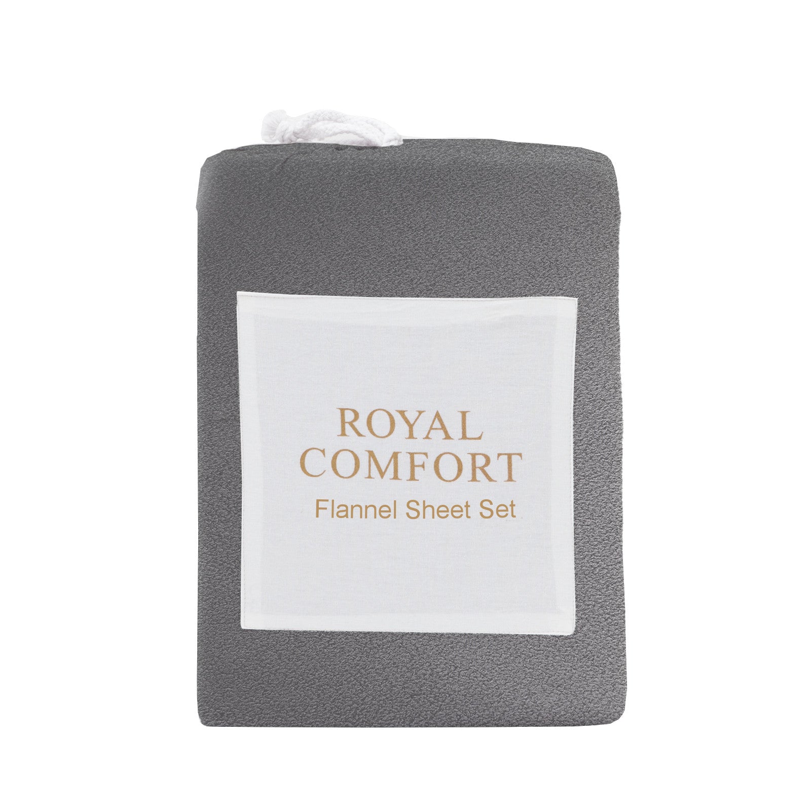 Royal Comfort Polar Fleece Flannel Sheet Set Ultra Soft Plush Cozy - Single - Charcoal-Bed Sheets-PEROZ Accessories