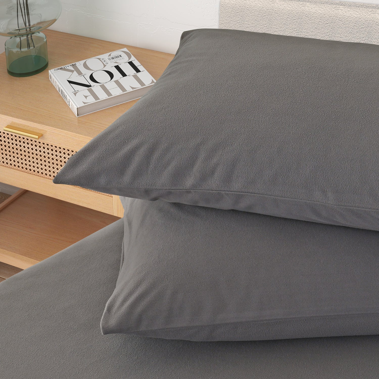 Royal Comfort Polar Fleece Flannel Sheet Set Ultra Soft Plush Cozy - Single - Charcoal-Bed Sheets-PEROZ Accessories