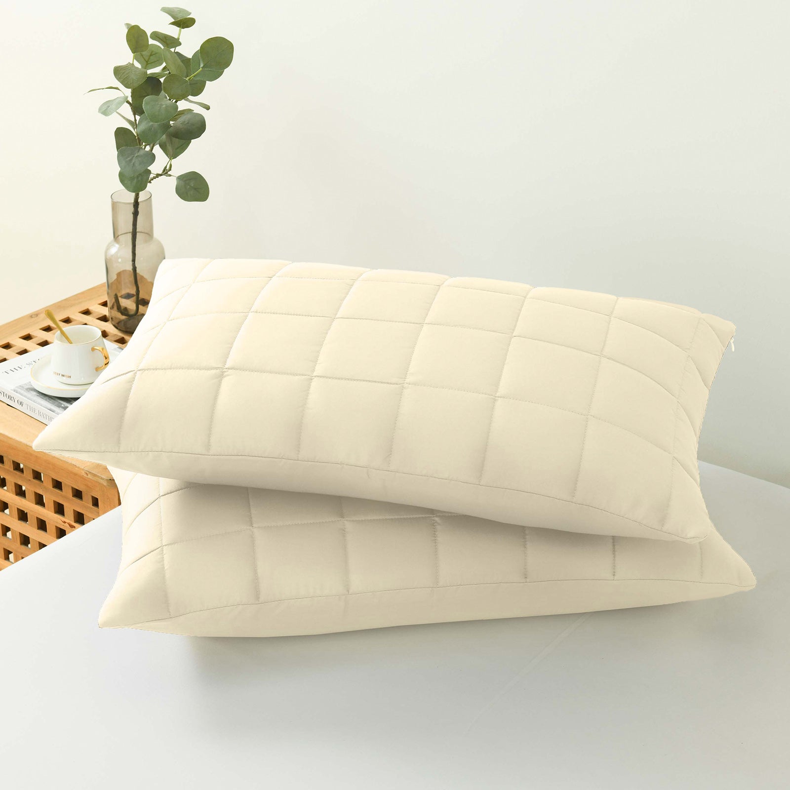 Royal Comfort Coverlet Set Bedspread Soft Touch Easy Care Breathable 3 Piece Set - Queen - Beige-Home &amp; Garden &gt; Bedding-PEROZ Accessories