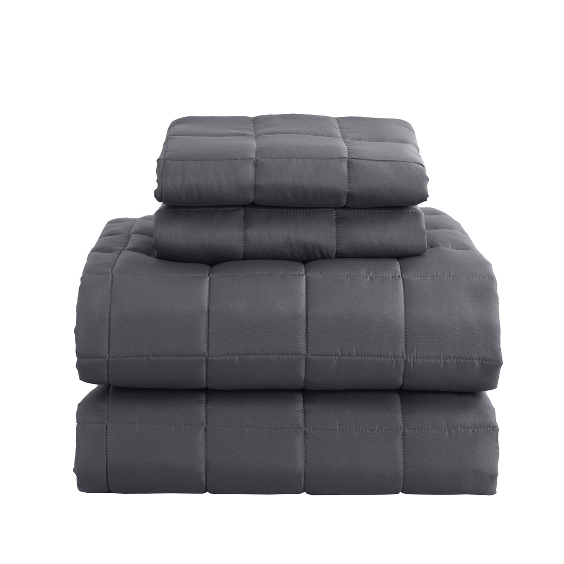 Royal Comfort Coverlet Set Bedspread Soft Touch Easy Care Breathable 3 Piece Set - Queen - Charcoal-Home & Garden > Bedding-PEROZ Accessories