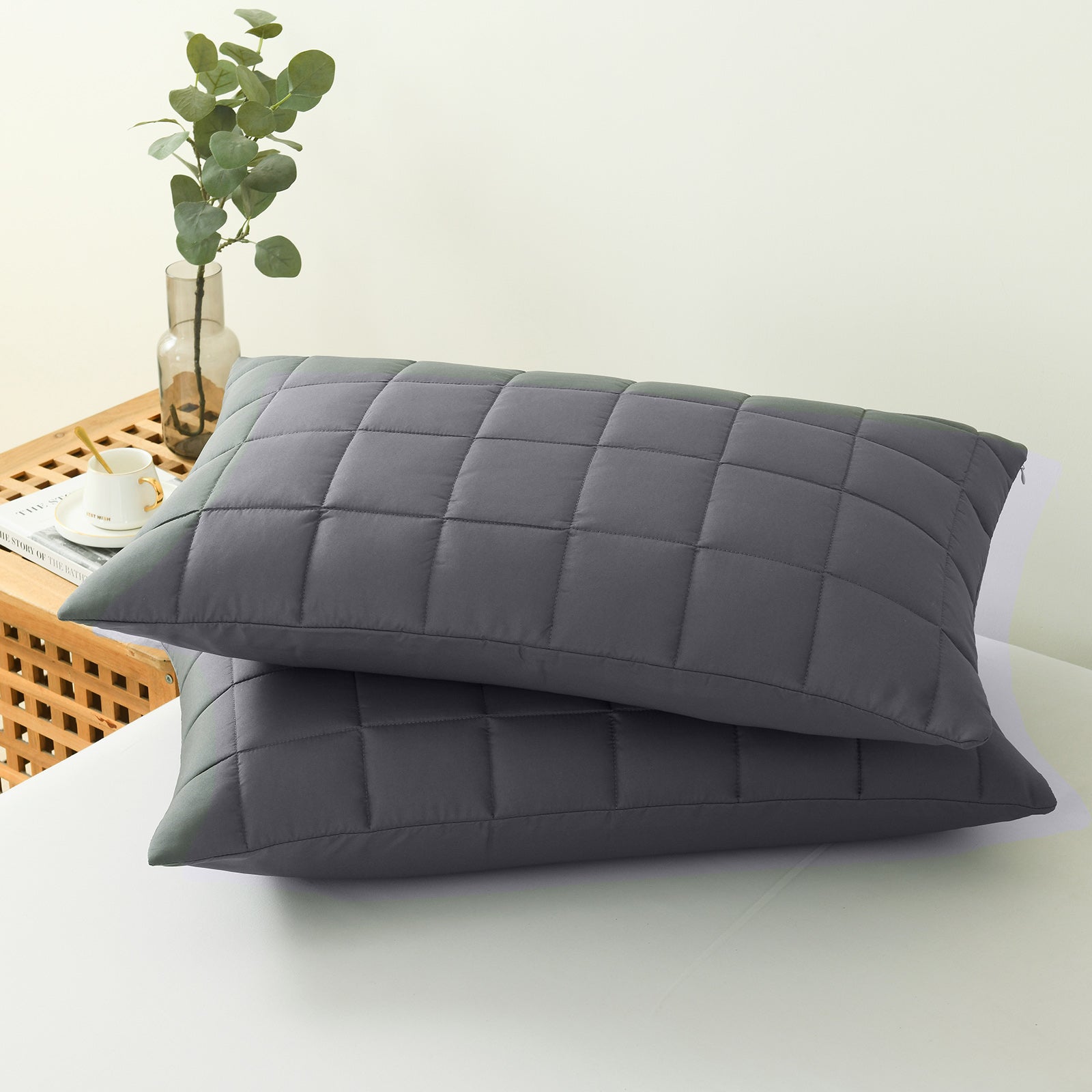 Royal Comfort Coverlet Set Bedspread Soft Touch Easy Care Breathable 3 Piece Set - King - Charcoal-Home &amp; Garden &gt; Bedding-PEROZ Accessories