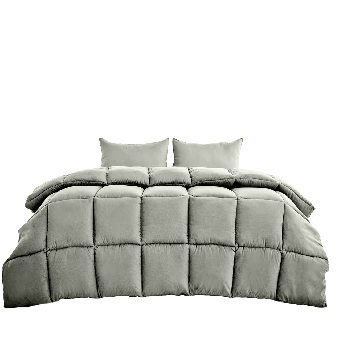 Royal Comfort 350GSM Charcoal Bamboo Quilt Luxury Bedding Duvet All Seasons - Queen - Charcoal-Home &amp; Garden &gt; Bedding-PEROZ Accessories