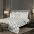 Royal Comfort Bamboo Cooling Reversible 7 Piece Comforter Set Bedspread - Queen - White-Bed Sheets-PEROZ Accessories