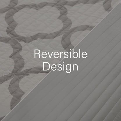 Royal Comfort Bamboo Cooling Reversible 7 Piece Comforter Set Bedspread - Queen - White-Bed Sheets-PEROZ Accessories