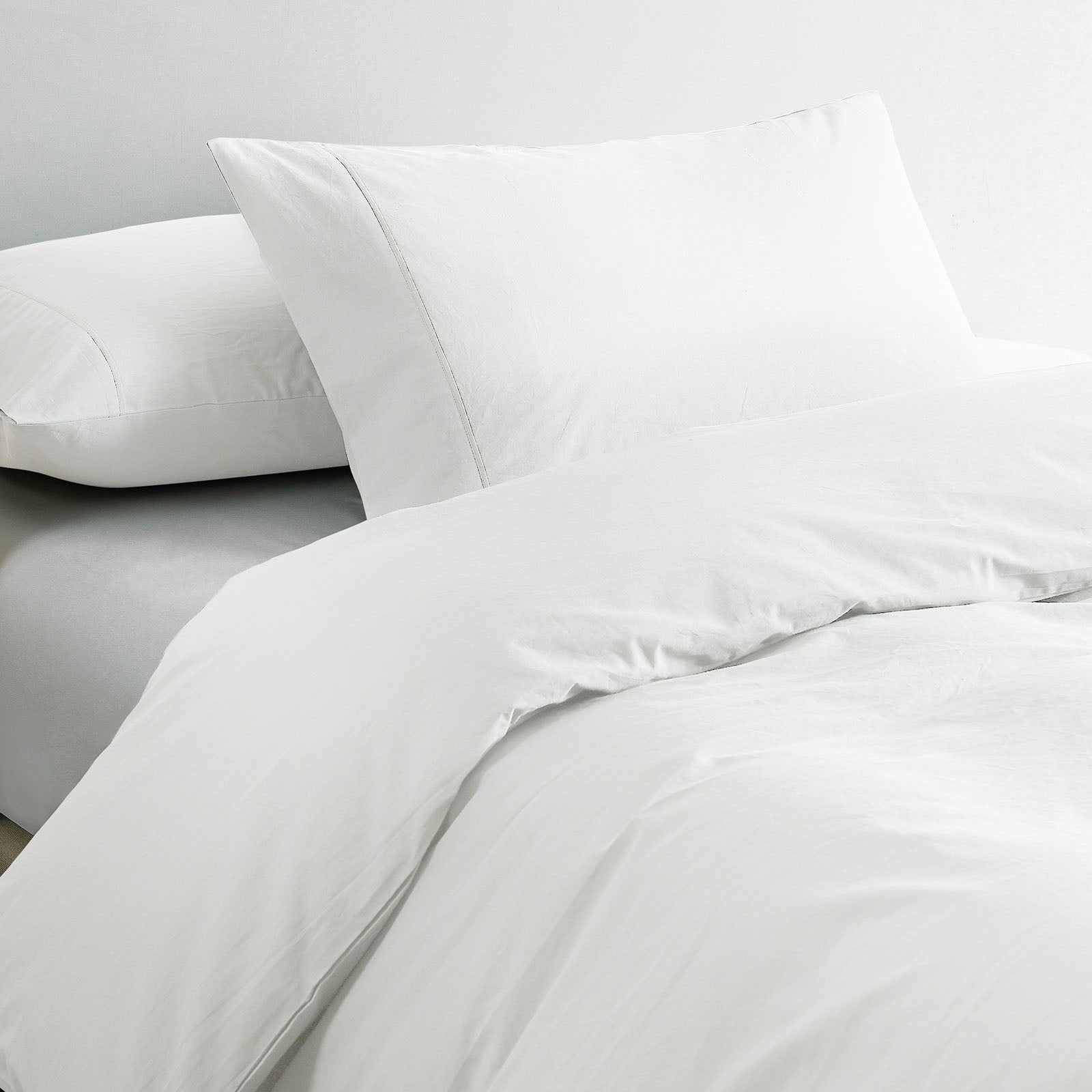 Royal Comfort 100% Jersey Cotton Quilt Cover Set Ultra Soft Bedding Luxurious - King - White-Home &amp; Garden &gt; Bedding-PEROZ Accessories