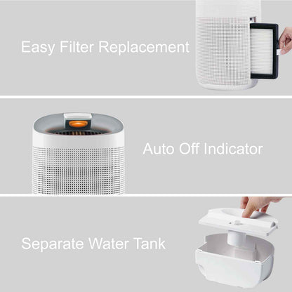 MyGenie 2-in-1 Air Purifier and Dehumidifier WI-FI Control HEPA Filter White-Air Purifiers-PEROZ Accessories