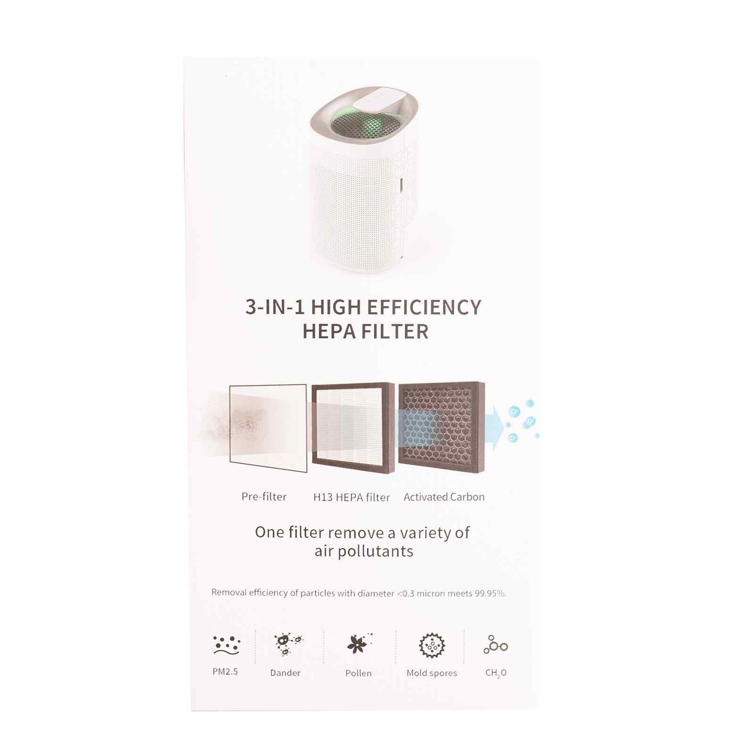 MyGenie 2-in-1 Air Purifier and Dehumidifier WI-FI Control HEPA Filter White-Air Purifiers-PEROZ Accessories