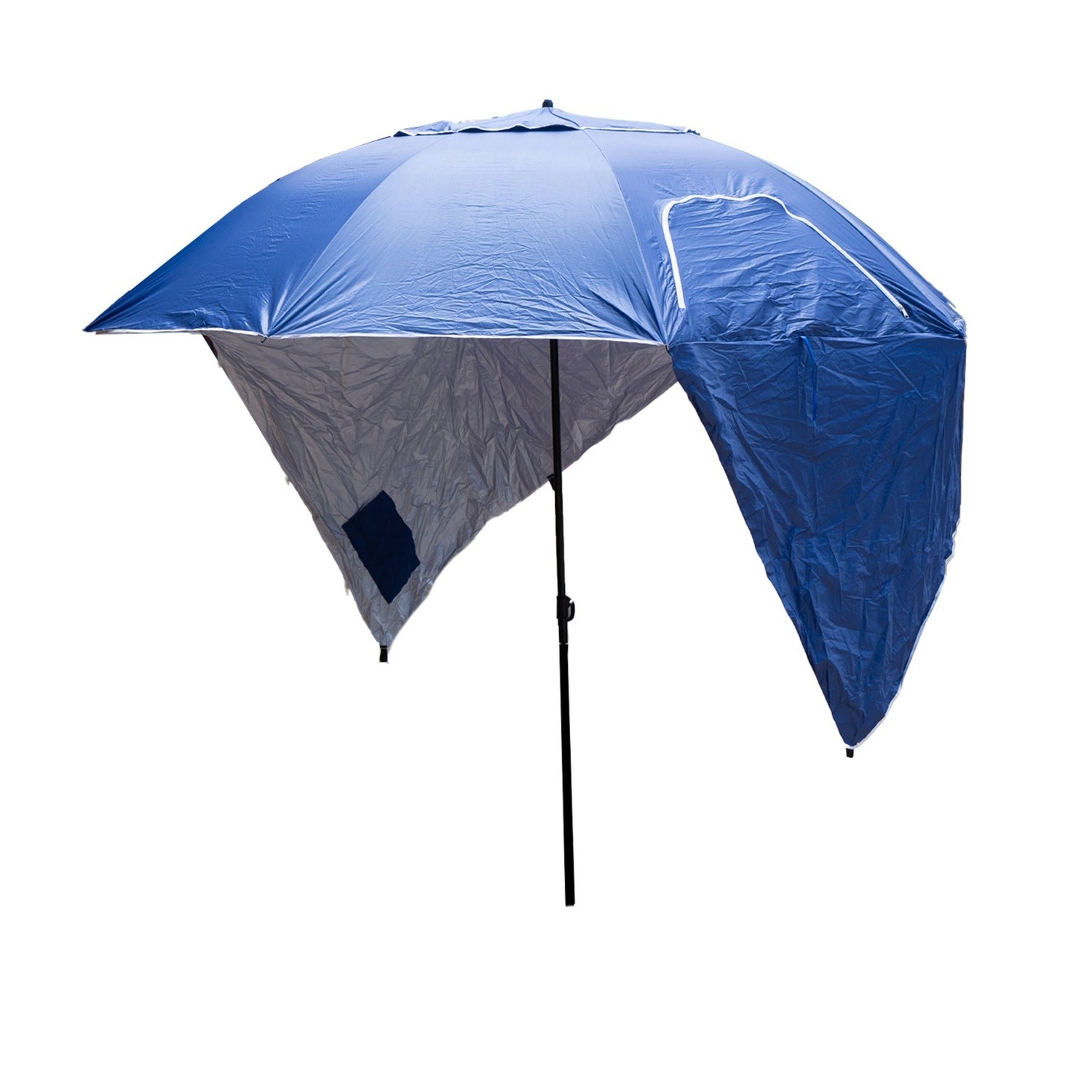 Havana Outdoors Beach Umbrella 2.4M Outdoor Garden Beach Portable Shade Shelter - Blue-Outdoor &gt; Camping-PEROZ Accessories