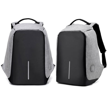 Anti Theft Backpack Waterproof bag School Travel Laptop Bags USB Charging - Grey-Backpacks-PEROZ Accessories