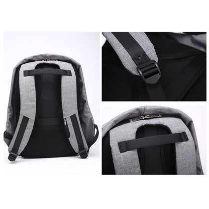 Anti Theft Backpack Waterproof bag School Travel Laptop Bags USB Charging - Grey-Backpacks-PEROZ Accessories