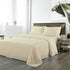 Royal Comfort Bamboo Blended Sheet & Pillowcases Set 1000TC Ultra Soft Bedding - King - Ivory-Bed Sheets-PEROZ Accessories