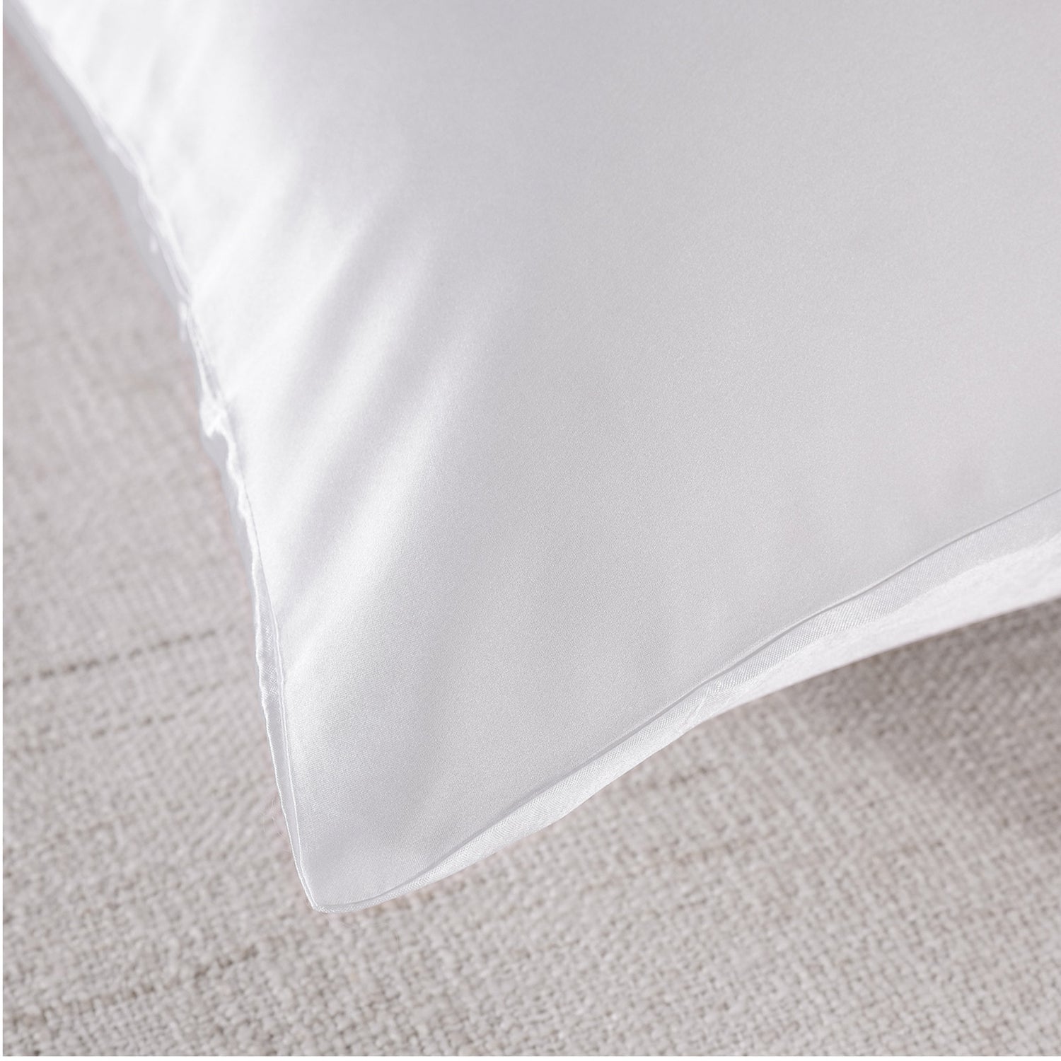 Royal Comfort Mulberry Soft Silk Hypoallergenic Pillowcase Twin Pack 51 x 76cm - White-Pillowcases-PEROZ Accessories