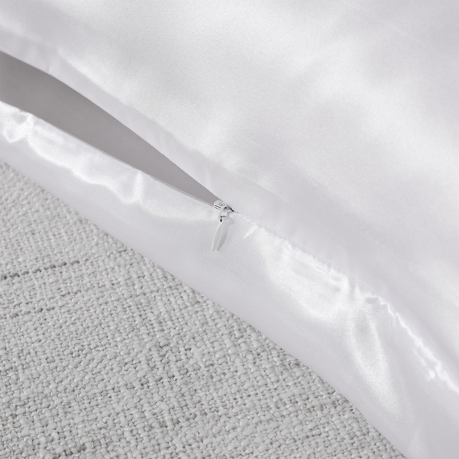 Royal Comfort Mulberry Soft Silk Hypoallergenic Pillowcase Twin Pack 51 x 76cm - White-Pillowcases-PEROZ Accessories